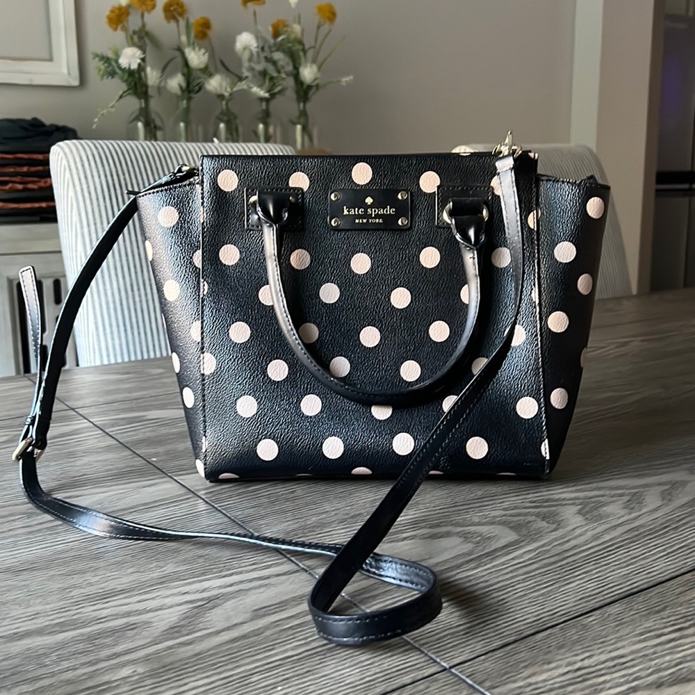 Kate Spade Neutral Polka Dot Purse